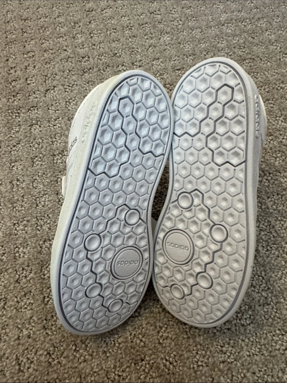 adidas Kids White Velcro Sneakers